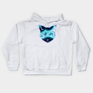 Geode iridescent lapis lazuli gemstone cat - Wiccan Kids Hoodie